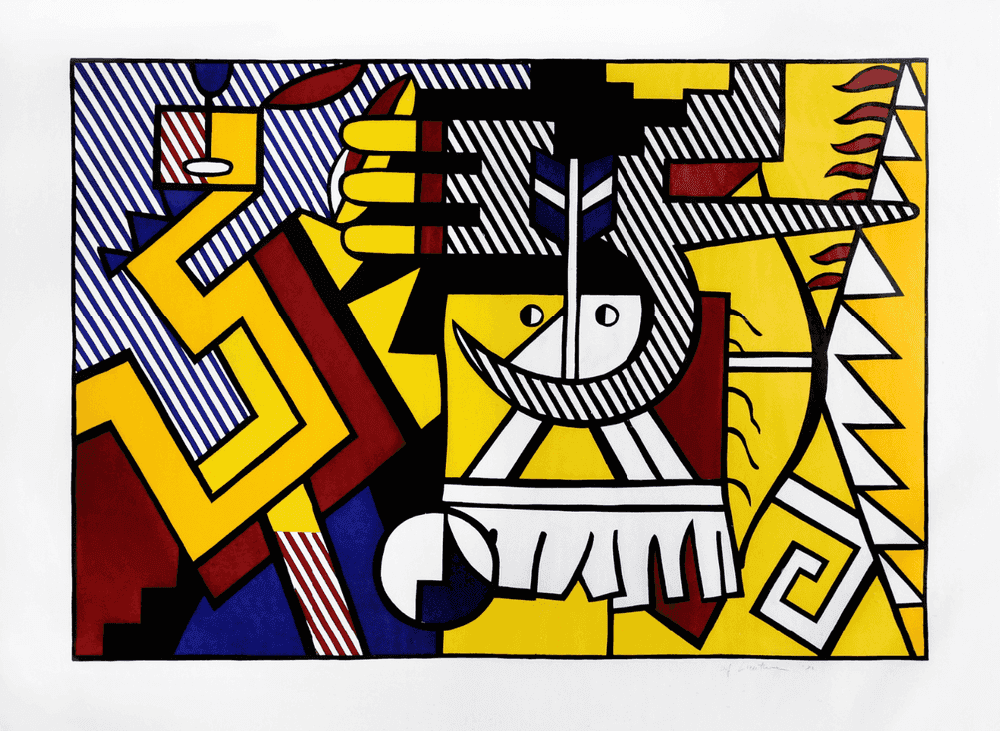 Roy Lichtenstein, ‘American Indian Theme VI’, 1980, Print, Woodcut on handmade Suzuki Paper, Tyler Graphics Ltd., Numbered