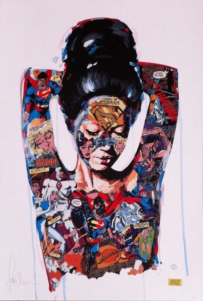 Sandra Chevrier, ‘La Cage Qui a Donné Sa Vie à L'humanité (Hand Finished)’, 30-01-2014, Print, 36 colour screenprint on 300gsm somerset paper with hand-finished with collage, pens, paint and pencils, Graffiti Prints, Numbered, Handfinished