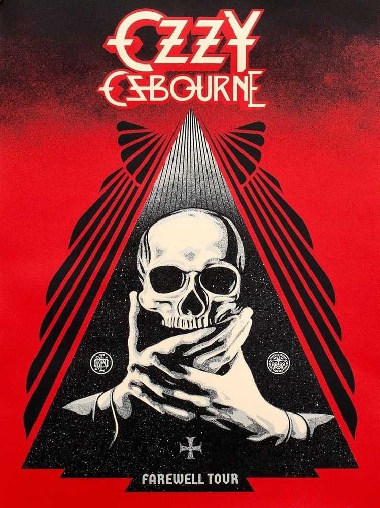 Shepard Fairey (Obey), ‘Ozzy Farewell Tour (Red)’, 2025, Print, Screen print on 80# True White Speckletone Paper, Obey Giant, Numbered