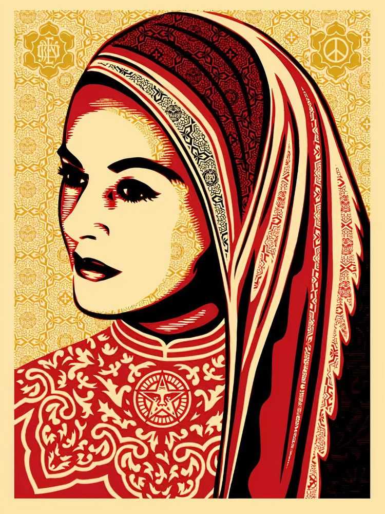 Shepard Fairey (Obey), ‘Peace Woman’, 2008, Print, Screenprint in colours on speckled paper, Self-released, Numbered, Dated