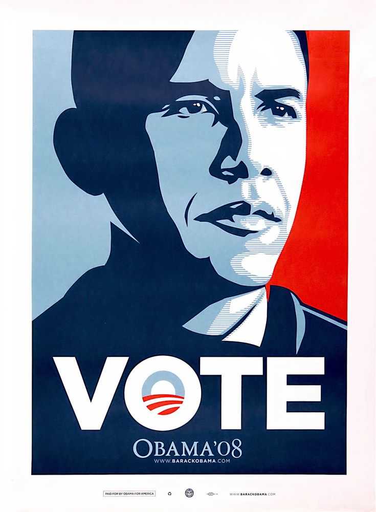 Shepard Fairey (Obey), ‘Vote (Barack Obama - Campaign Poster 2008)’, 2008, Print, Offset lithograph, Self released,