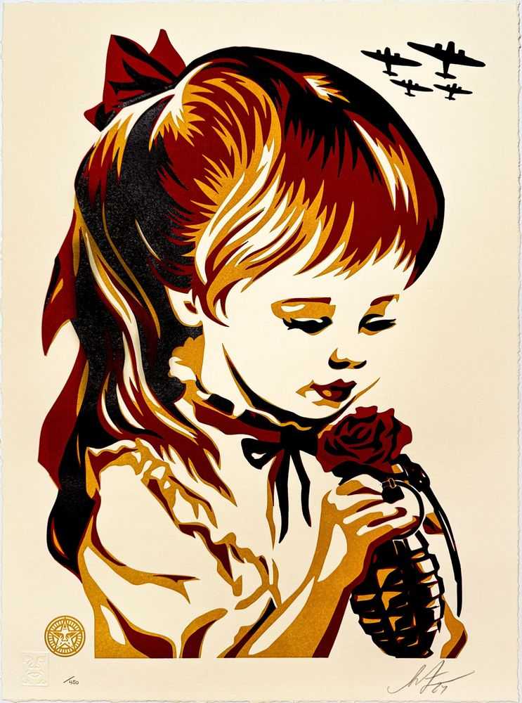 Shepard Fairey (Obey), ‘War by Numbers Letterpress’, 2024, Print, Letterpress print on cream, deckled-edge 300gsm fine-art paper, null, Numbered, Dated
