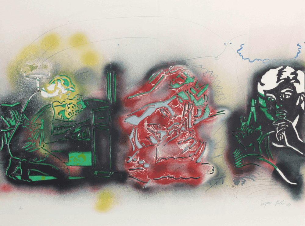 Sigmar Polke, ‘Samson and Delilah’, 1989, Print, Screenprint and collotype with cut-outs, Edition Domberger, Numbered, Dated