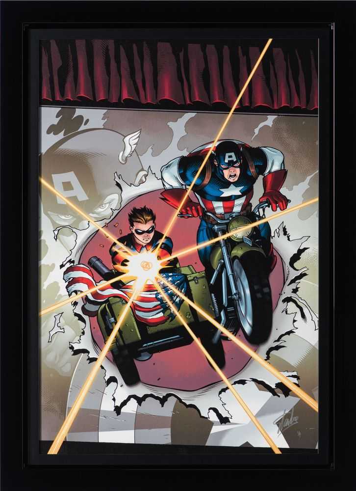 Stan Lee (Marvel), ‘Captain America and Bucky #621 - I (Deluxe Edition)’, 2011, Print, Limited edition giclée canvas on board, Castle Fine Art, Framed