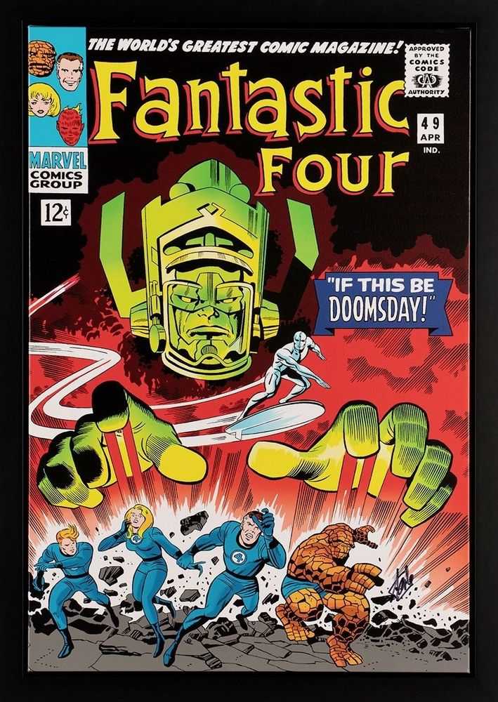 Stan Lee (Marvel), ‘Fantastic Four #49 - If This Be Doomsday! (Boxed Canvas)’, 2022, Print, Boxed canvas, Castle Fine Art, Numbered, Framed