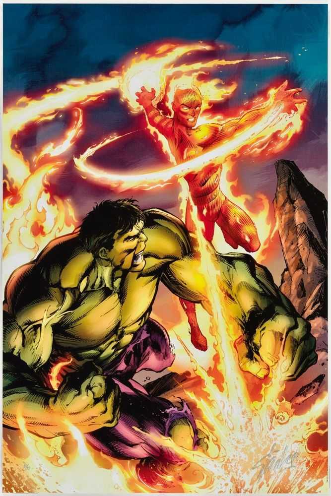 Stan Lee (Marvel), ‘Incredible Hulk & The Human Torch: From the Marvel Vault #1 (Collector's Edition)’, 2021, Print, Fine Art Print, Castle Fine Art, Numbered, Framed