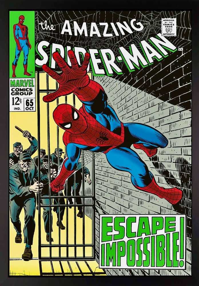 Stan Lee (Marvel), ‘The Amazing Spider-Man #65 - Escape Impossible! - Boxed canvas’, 2016, Print, Boxed canvas, Castle Fine Art, Numbered