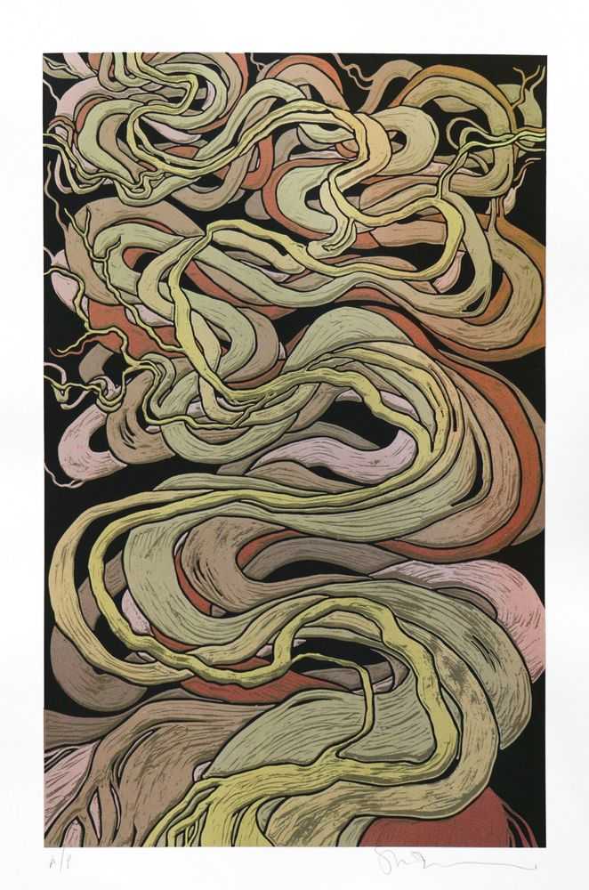 Stanley Donwood, ‘Heavy Metal Meander’, 2025, Print, Linocut Print on Somerset 300gsm Paper, null,