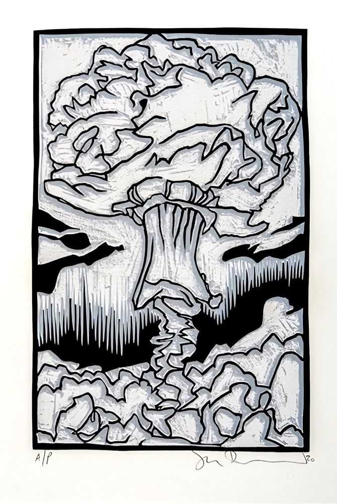 Stanley Donwood, ‘Pale Ghost’, 2020, Print, Three colour hand pulled screenprint, Self-released, Numbered, Dated