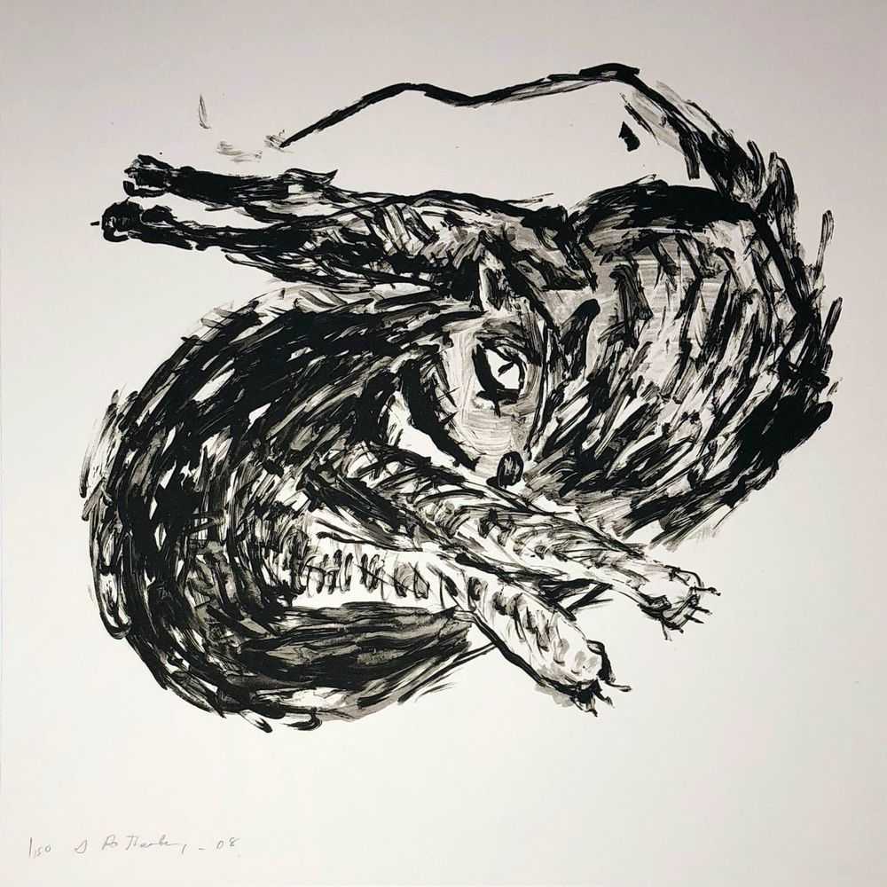 Susan Rothenburg, ‘Twisted Cat from the Artist for Obama Portfolio’, 2008, Print, Lithograph on Hahnmuhle German Etching paper, null,