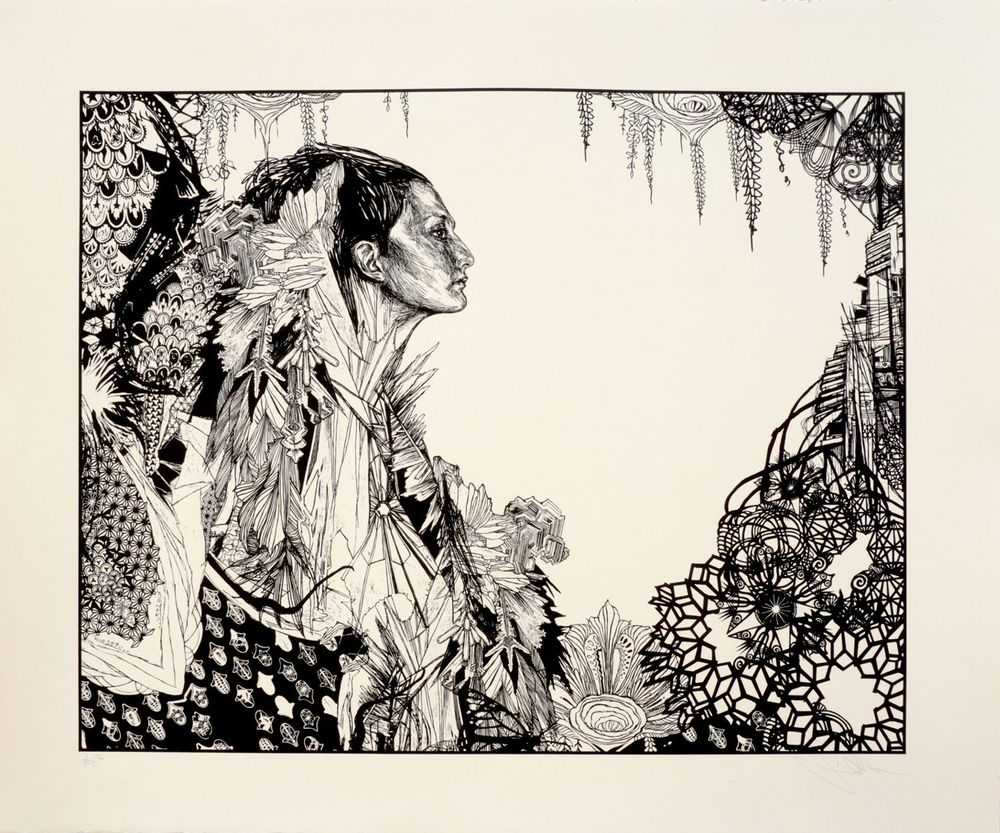 Swoon, ‘Ice Queen’, 21-07-2017, Print, 1 color Silkscreen on heavyweight rag, Self-released, Numbered