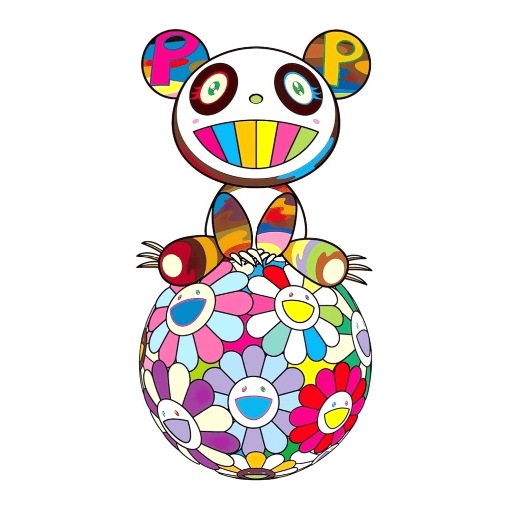 Takashi Murakami, ‘Atop a Ball of Flowers, a Panda Cub Sits Properly’, 19-07-2020, Print, Silkscreen, Kaikai Kiki Co., Ltd., Numbered