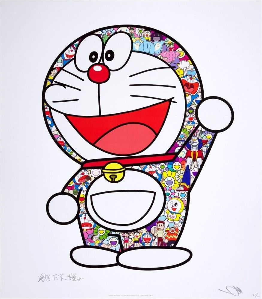 Takashi Murakami, ‘Doraemon: Hip Hip Hurrah! (Edition of 1000)’, 09-08-2020, Print, Lithograph printed in colours on smooth wove paper, Kaikai Kiki Co., Ltd., Numbered