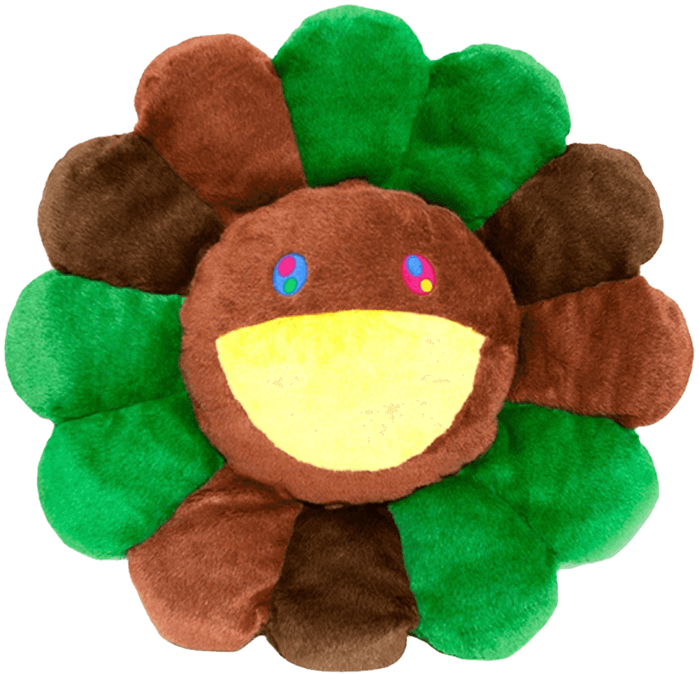 Takashi Murakami, ‘Flower Plush (Green/Brown/Light Brown - Large)’, 03-11-2018, Collectible, Polyester plush pillow, Kaikai Kiki Co., Ltd.,