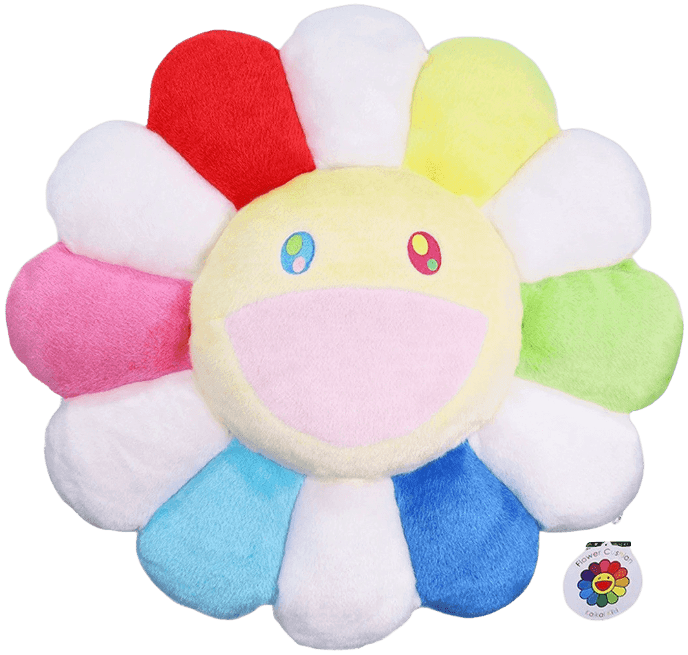 Takashi Murakami, ‘Flower Plush (Rainbow/White/Yellow - Large)’, 11-04-2017, Collectible, Polyester plush pillow, Kaikai Kiki Co., Ltd.,