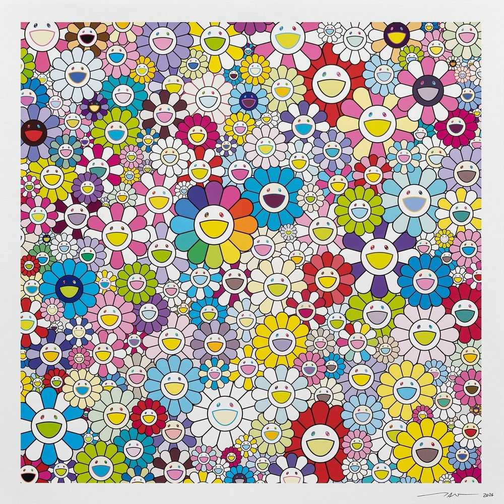 Takashi Murakami, ‘Flowers of Heaven’, 2018, Print, Archival pigment print with silkscreen high gloss details on Hahnemühle Photo Rag 308gsm paper., null, Numbered