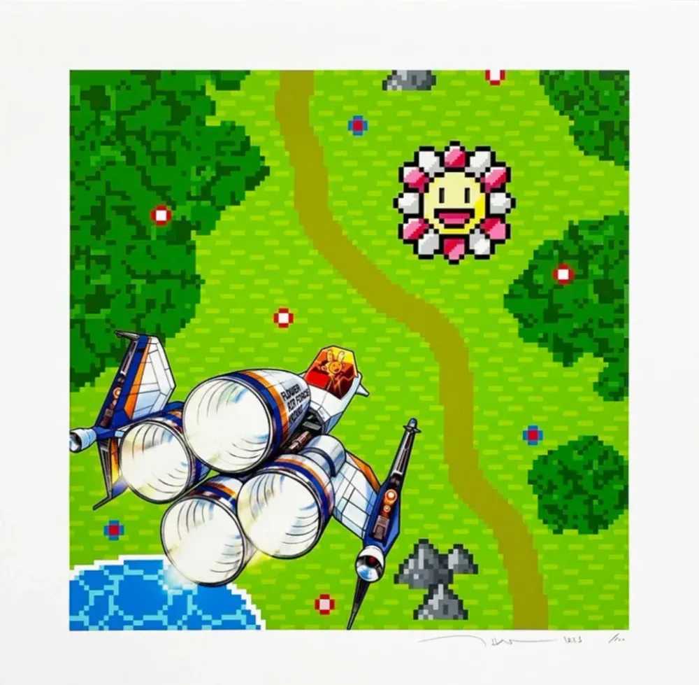Takashi Murakami, ‘Flying Flight - In the Meadow’, 2023, Print, Archival pigment print in colors with screenprint on woven paper, null, Numbered, Dated