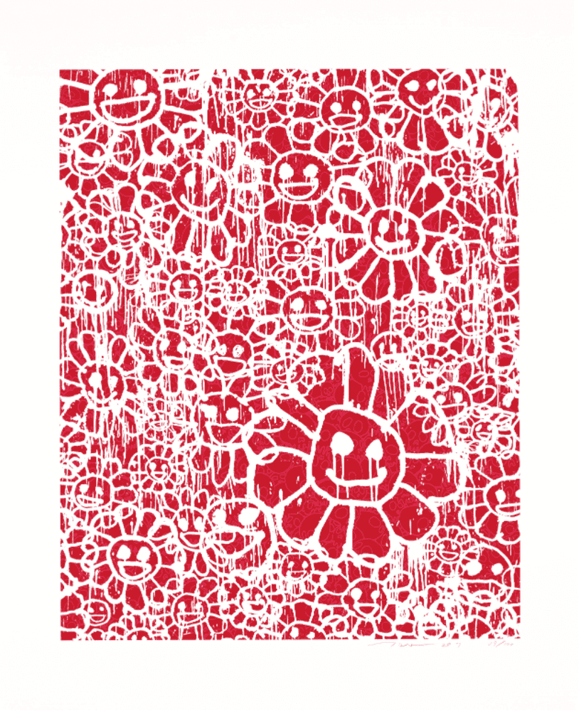 Madsaki, ‘Flowers Red B’, 2017, Print, Screenprint, Kaikai Kiki Co., Ltd., Numbered