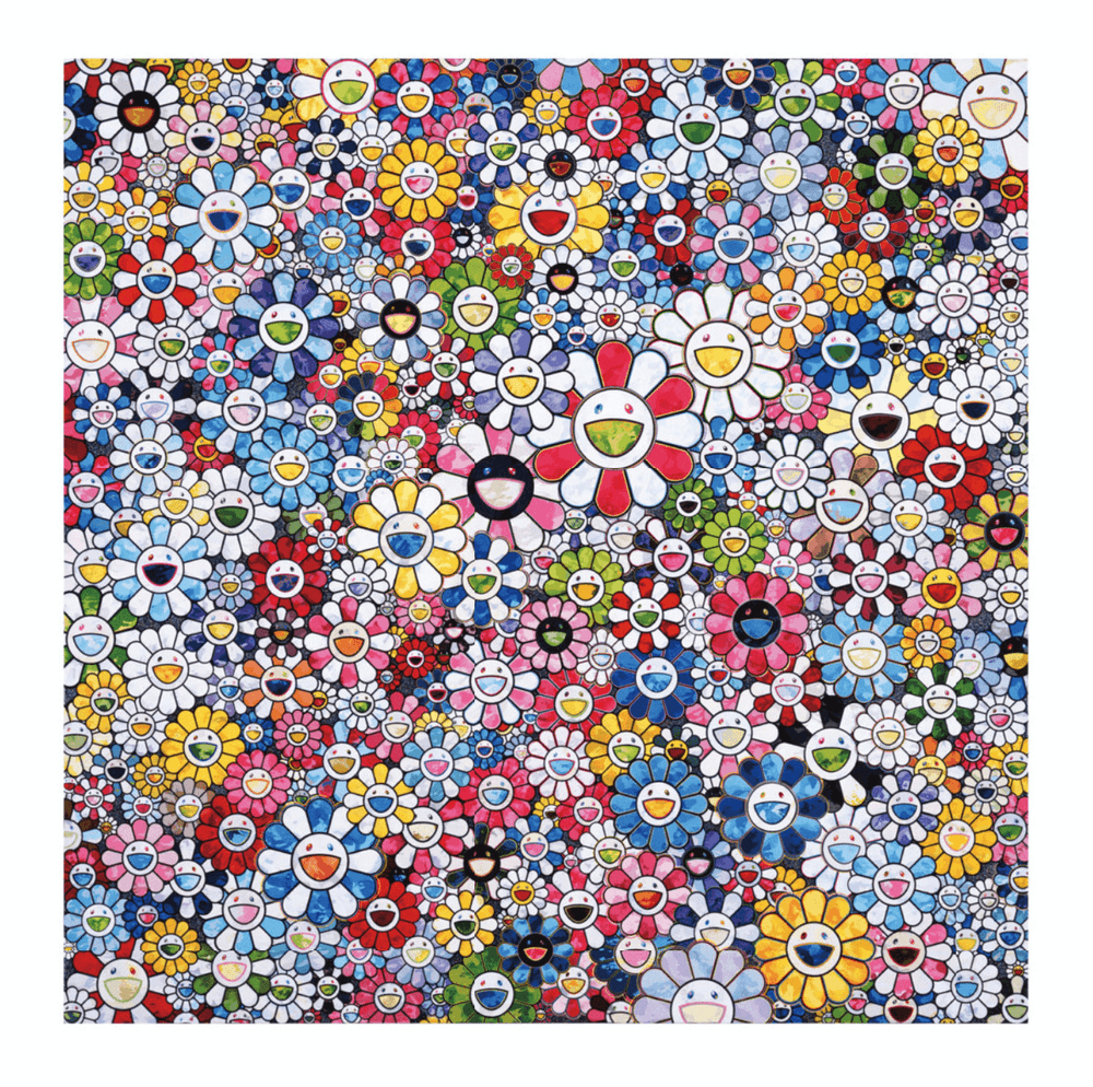 Takashi Murakami, ‘Smiling Flowers (Flowers with Smiley Faces)’, 18-06-2020, Print, Pigment print on Canson Velin, cotton rag paper with deckled edges, Tonari No Zingaro, Numbered