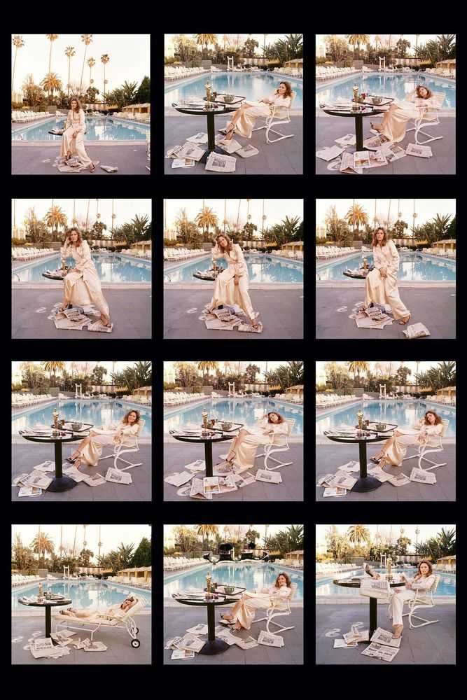 Terry O'Neill, ‘The Morning After – Faye Dunaway, Beverly Hills Hotel, LA, 1977 (Contact Sheet) (Extra Large) - Estate print’, 1977, Photography, Photography - Gelatin Silver Print, null, Numbered