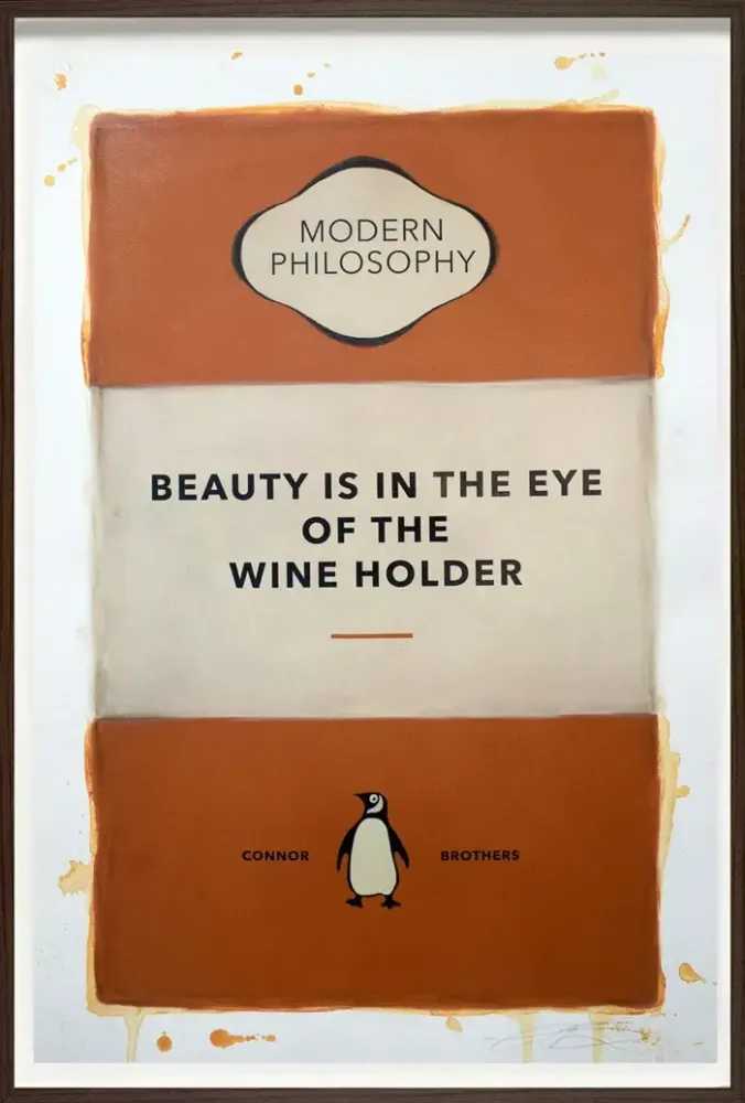 The Connor Brothers, ‘Beauty is in the Eye of the Wine Holder (Hand Coloured Print)’, 15-11-2022, Print, Hand Embellished silkscreen, Clarendon Fine Art, Numbered, Handfinished, Framed