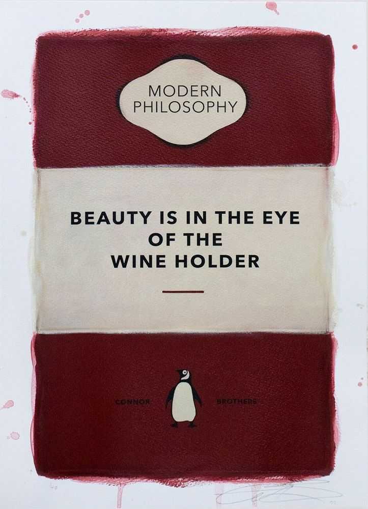 The Connor Brothers, ‘Beauty is in the Eye of the Wine Holder (Hand Coloured Print - Red)’, 2022, Print, Hand coloured Limited Edition, null, Numbered