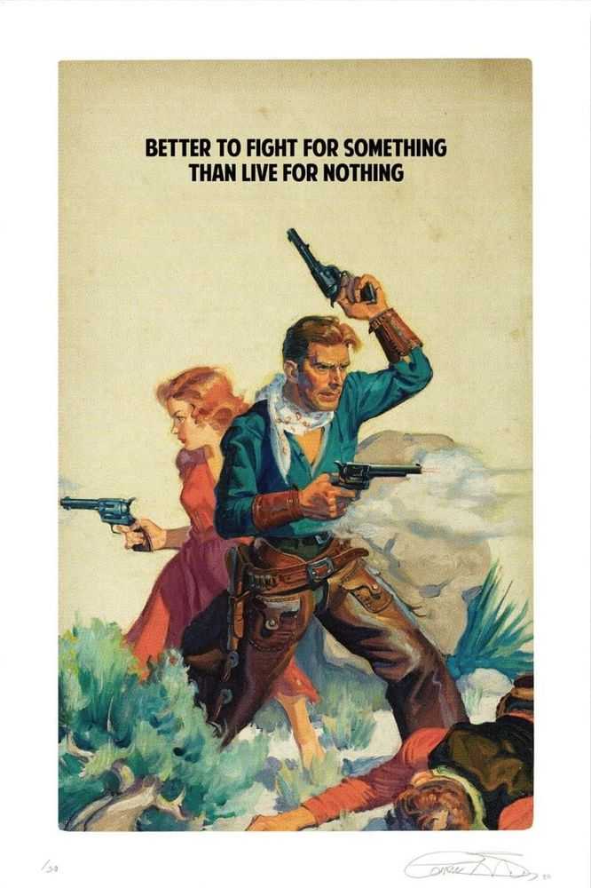 The Connor Brothers, ‘Better To Fight For Something’, 2025, Print, Pigment Print with Silkscreen Varnish, Maddox Gallery, Numbered