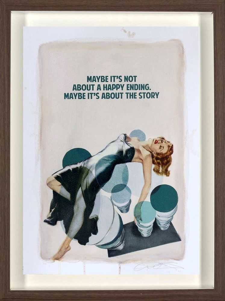 The Connor Brothers, ‘Happy Ending (Cream)’, 2022, Print, Screen print and mixed media on paper, hand painted with acrylic, null, Numbered, Handfinished, Framed