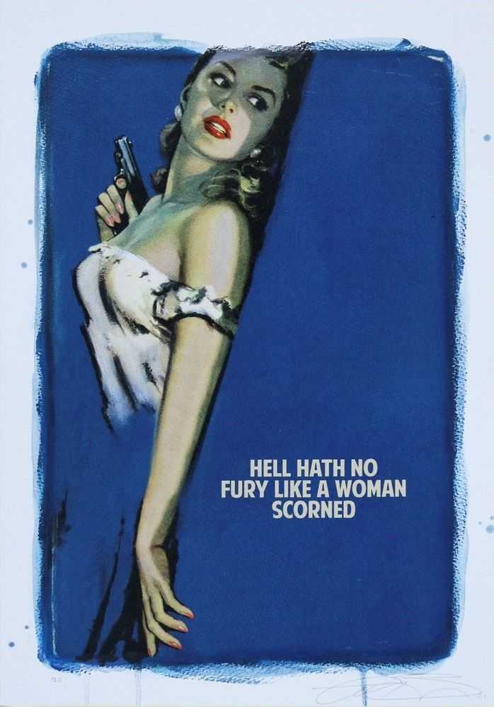 The Connor Brothers, ‘Hell Hath No Fury Like A Woman Scorned (Blue)’, 2021, Print, Hand Coloured Edition, null, Numbered