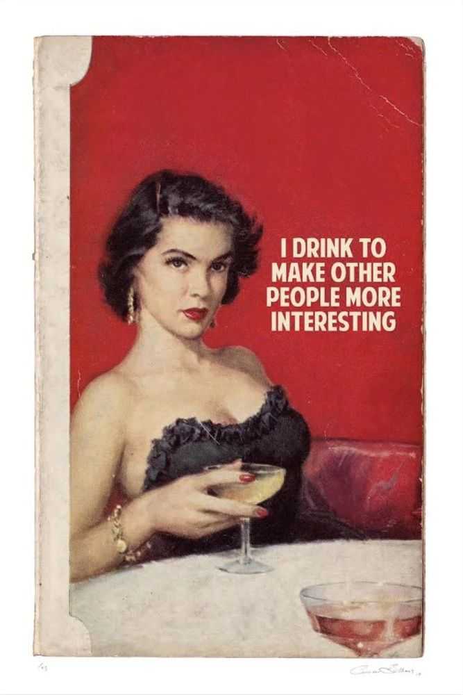 The Connor Brothers, ‘I Drink To Make Other People More Interesting (Red - Large)’, 2017, Print, Full colour silkscreen print with varnish on 400gsm Somerset Velvet, null, Numbered, Dated