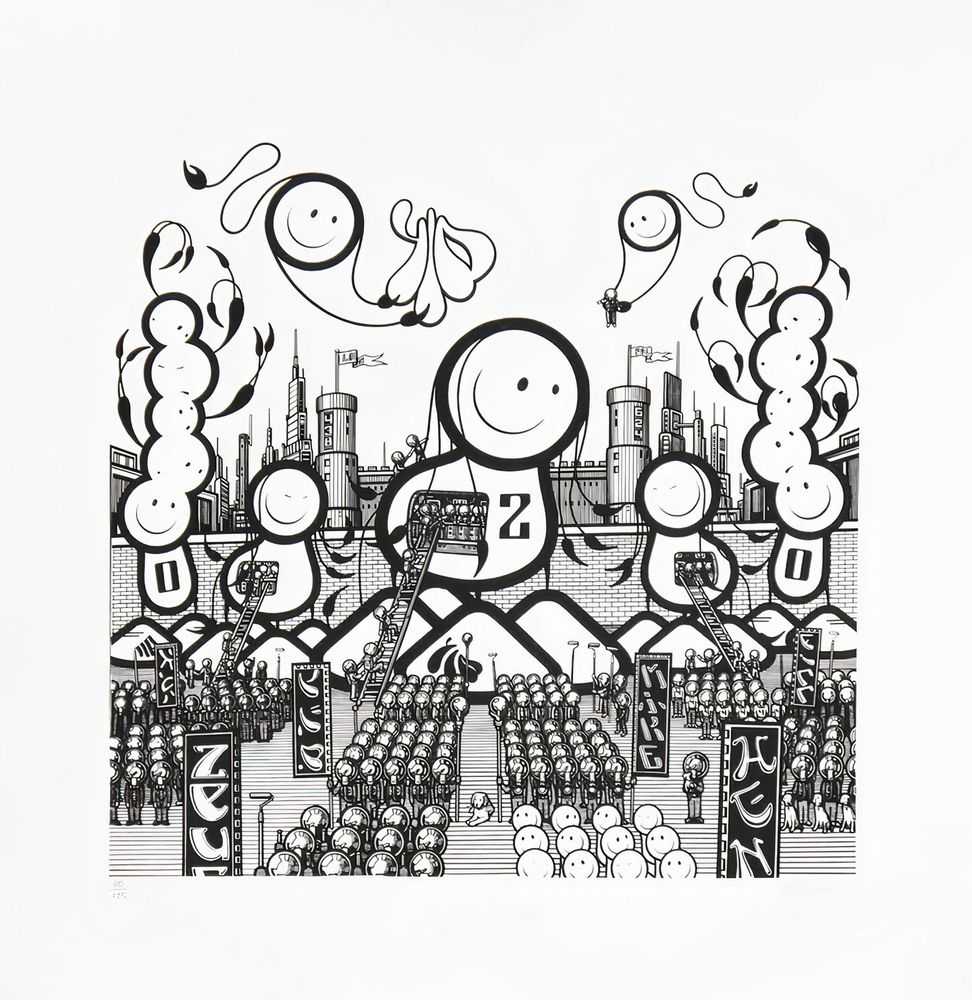 The London Police, ‘The Lorses Of Troy And A Dog Called Keith’, 2014, Print, 2 Colour Screenprint with a Varnish Overlay on Heritage White 315gsm Paper, Self-released, Numbered