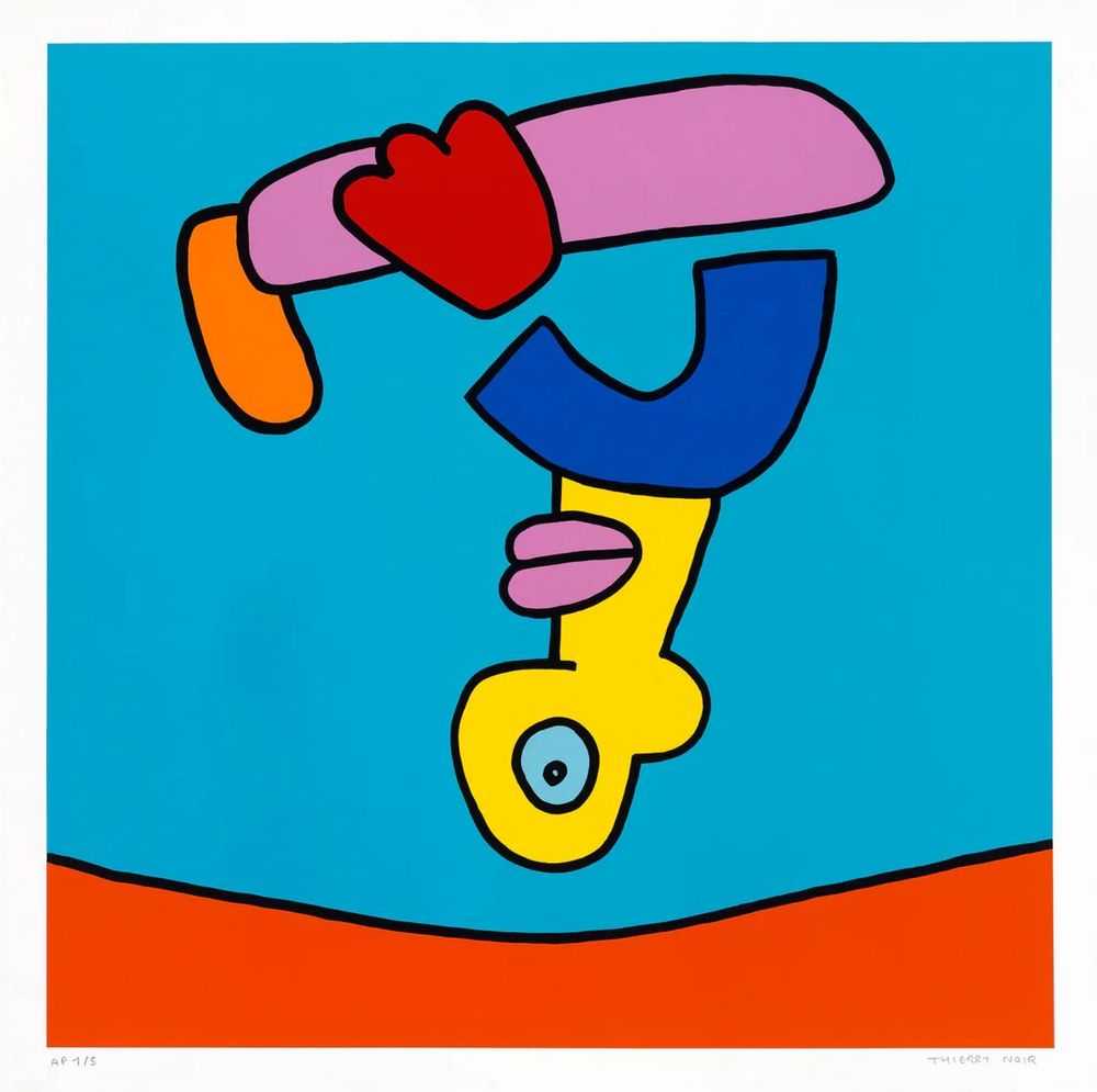 Thierry Noir, ‘Trampoline (Blue)’, 2024, Print, Screenprint on Somerset 410 GSM Radiant White paper, Phillips Dropshop, Numbered