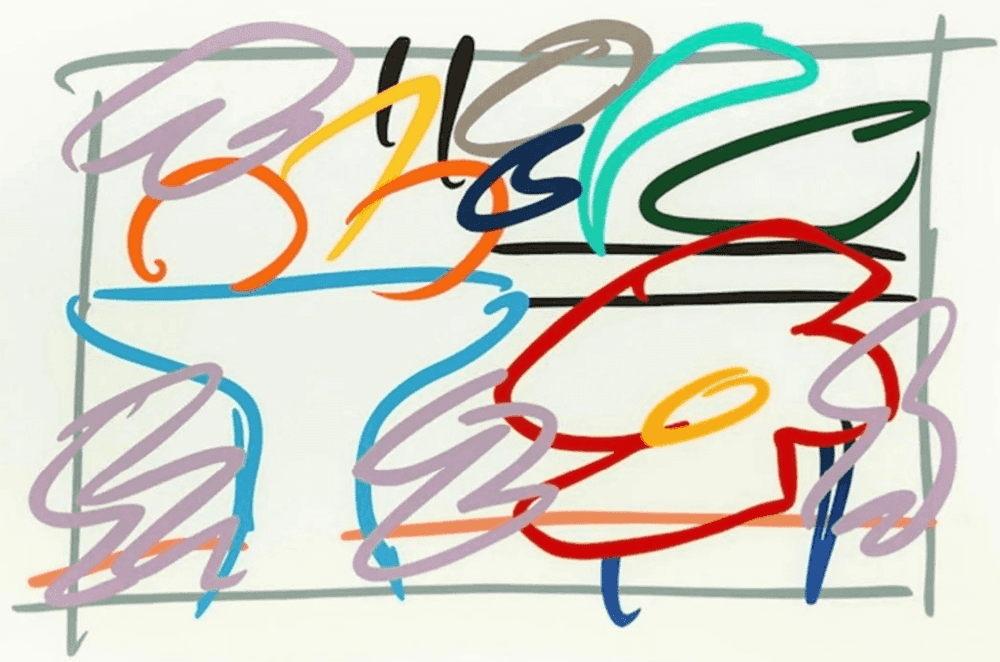 Tom Wesselmann, ‘Fast Sketch of Still life with Abstract Painting’, 1989, Print, Screenprint on Museum board, null,