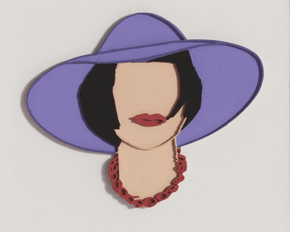 Tom Wesselmann, ‘Monica with a Purple Hat’, 1985, Sculpture, Hand Colored Enamel on Cut Out Steel, null, Numbered, Dated