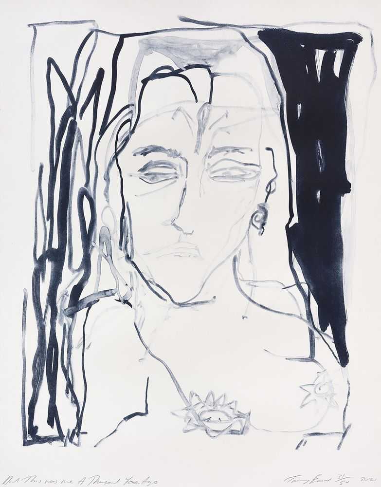 Tracey Emin, ‘And This was me A Thousand Years Ago’, 19-04-2022, Print, 2 colour lithographs on Somerset Velvet Warm White 400gsm, Counter Editions, Numbered, Dated