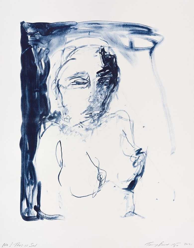 Tracey Emin, ‘No! This is sad’, 19-04-2022, Print, 2 colour lithographs on Somerset Velvet Warm White 400gsm, Counter Editions, Numbered, Dated