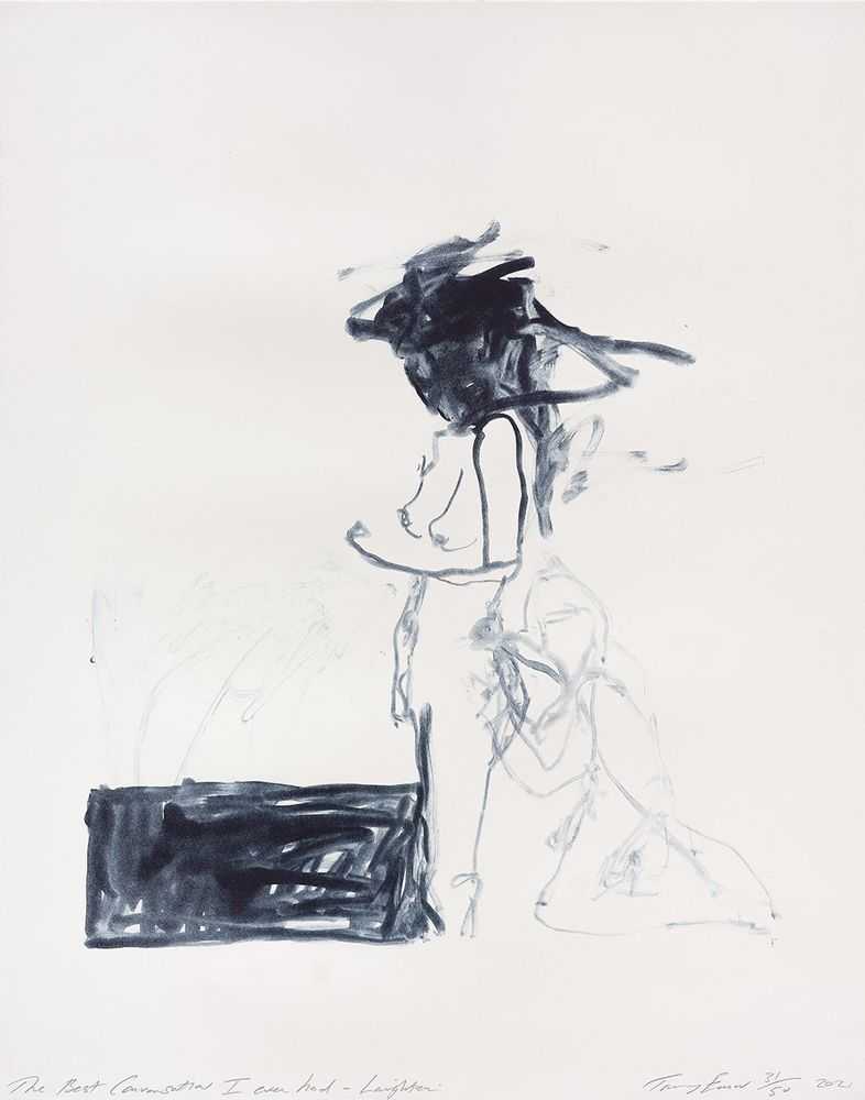 Tracey Emin, ‘The Best Conversation I ever had – Laughter’, 19-04-2022, Print, 2 colour lithographs on Somerset Velvet Warm White 400gsm, Counter Editions, Numbered, Dated
