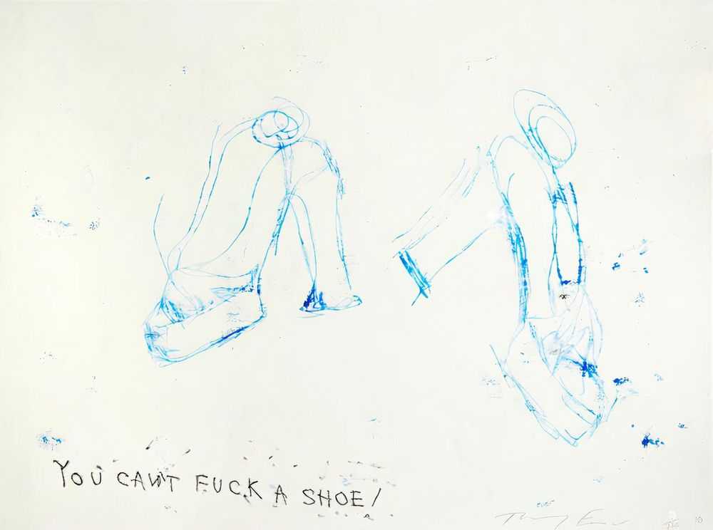 Tracey Emin, ‘You Can't Fuck A Shoe’, 2010, Print, Polymer gravure on 140gsm Zerkall paper, Emin International, Numbered, Dated