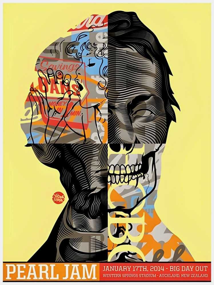 Tristan Eaton, ‘Pearl Jam’, 24-01-2014, Print, Screen Print, Self Released, Numbered