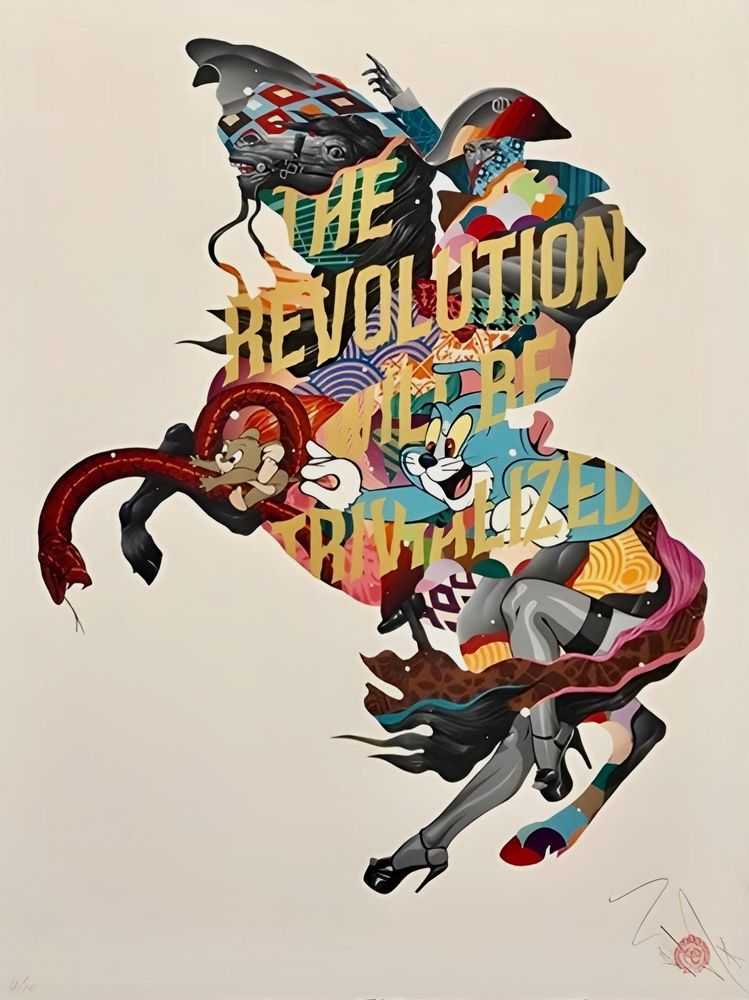 Tristan Eaton, ‘The Revolution Will Be Trivialised (Gold)’, 09-06-2017, Print, Giclee Print, Galerie Itinerrance,