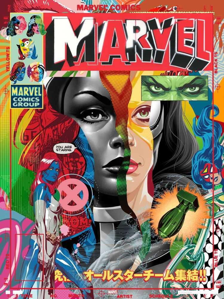 Tristan Eaton, ‘Women of Marvel - The Portrait Collection (Unique)’, 2024, Print, Giclee on moab entrada rag paper, null,