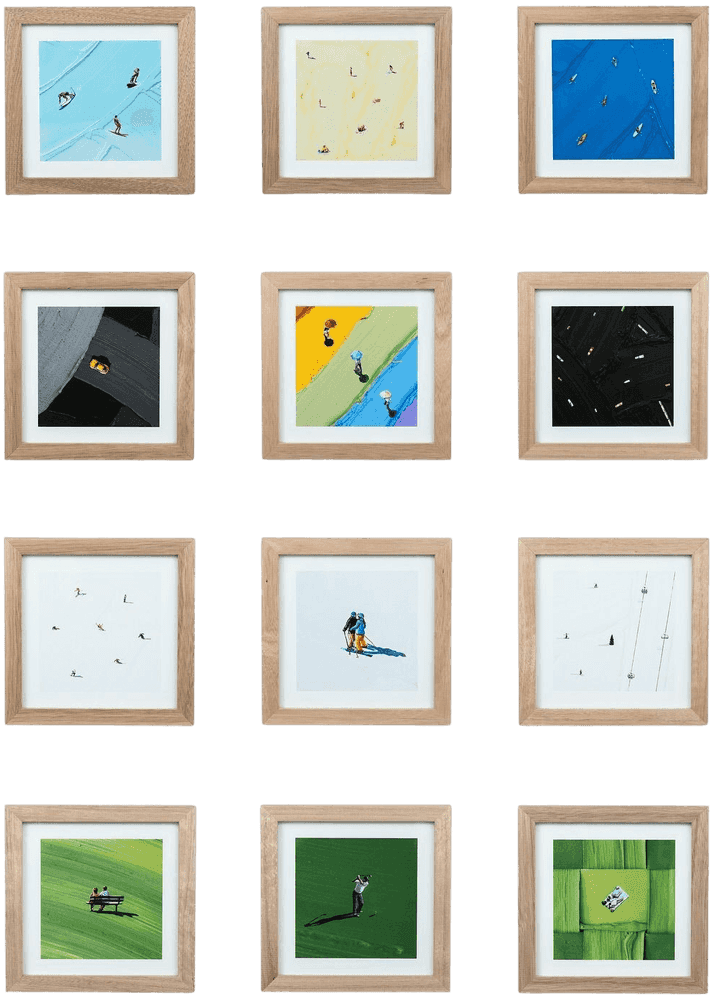 Werner Bronkhorst, ‘Complete Mini Print Collection (12 Prints)’, 2024, Print, Pigment ink UV stability on matte art paper, tasmanian oak frame, Self Released,