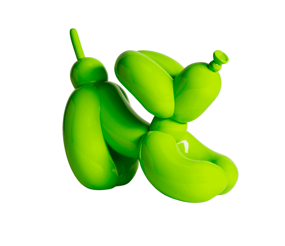 Whatshisname (Sebastian Burdon), ‘Downward Balloon Dog (Green)’, 2021, Sculpture, Resin, Castle Fine Art, Numbered