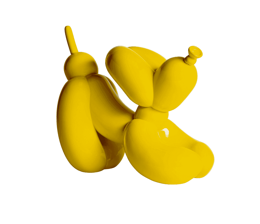 Whatshisname (Sebastian Burdon), ‘Downward Balloon Dog (Yellow)’, 2021, Sculpture, Resin, Castle Fine Art, Numbered