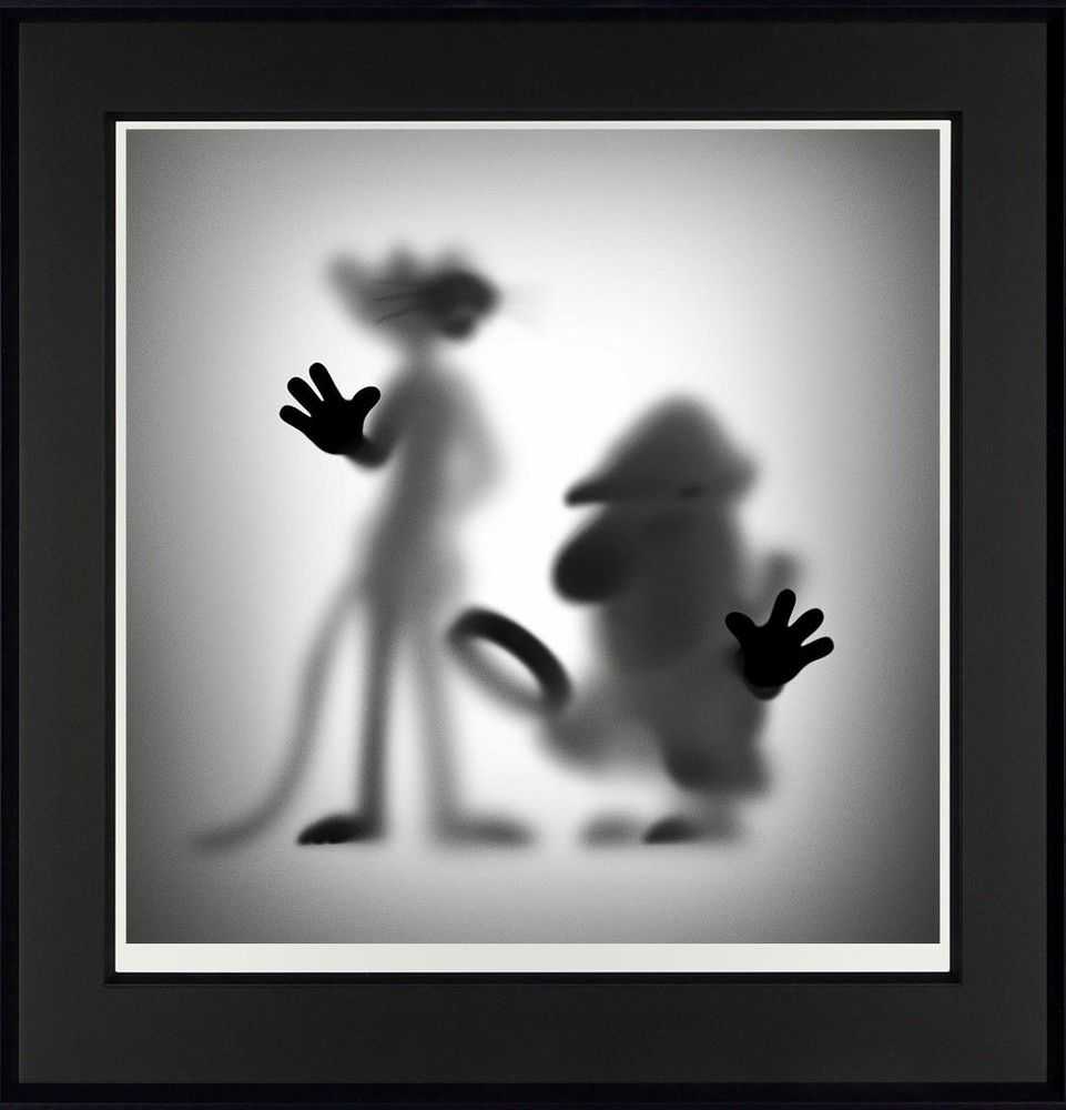 Whatshisname (Sebastian Burdon), ‘Gone Panther & Inspector (Large)’, 2021, Print, Fine Art Print, Castle Fine Art, Numbered, Framed