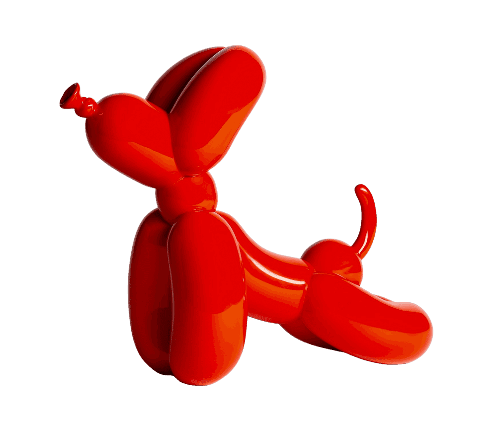 Whatshisname (Sebastian Burdon), ‘Stretching Balloon Dog (Red)’, 2021, Sculpture, Resin, Castle Fine Art, Numbered