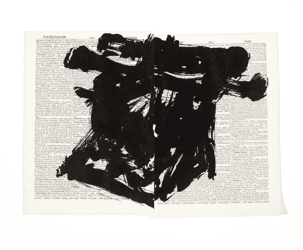 William Kentridge, ‘Universal Archive (Ref.65)’, 2012, Print, Linocut printed on Shorter Oxford English Dictionary, null,