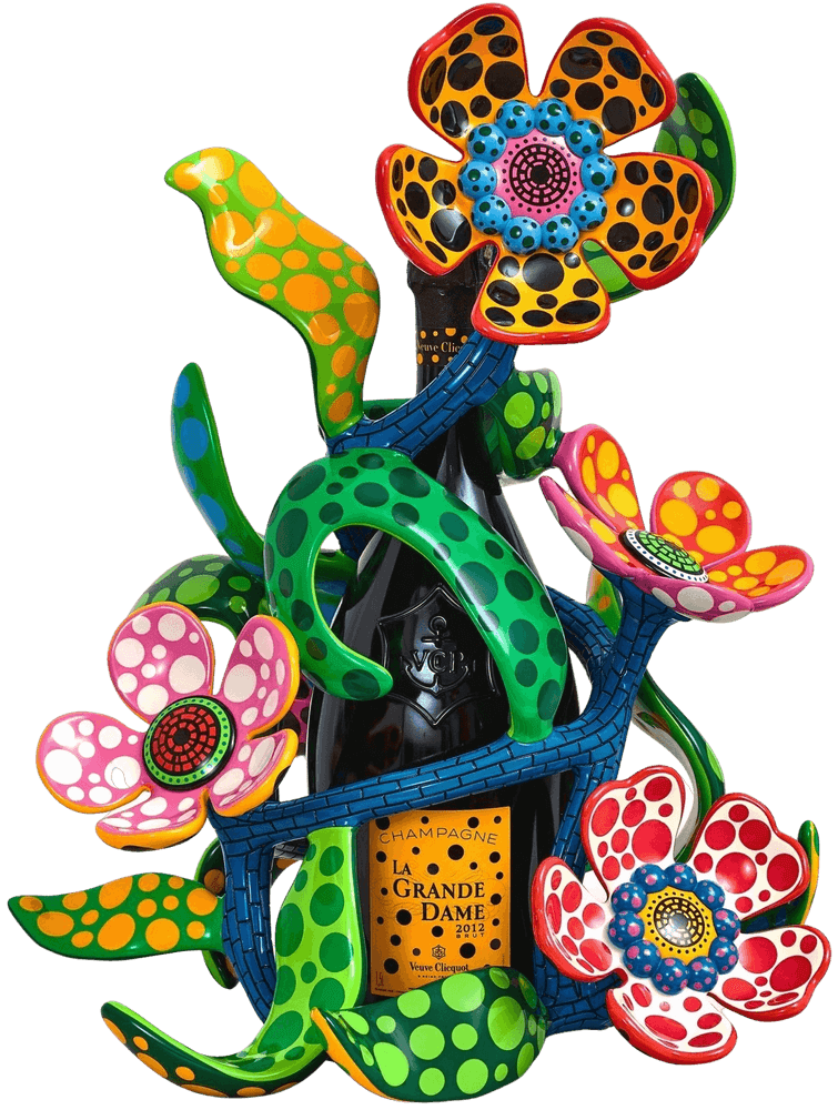 Yayoi Kusama, ‘My Heart That Blooms in the Darkness of The Night’, 2020, Sculpture, Resin, copper, UV-coated with lacquer, Veuve Clicquot, Numbered