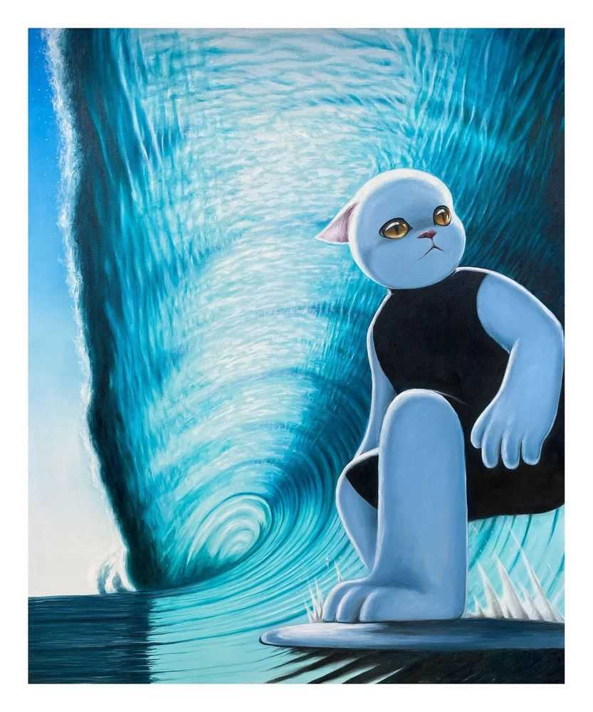 Yokoteen (Friends in Paradise), ‘Verde Fresco (Hand-Finished)’, 2023, Print, Giclée on Archival Cold Press Cotton Rag 300gsm; Uniquely embellished with white acrylic paint throughout the figure in the piece, Guy Hepner Editions, Numbered, Handfinished