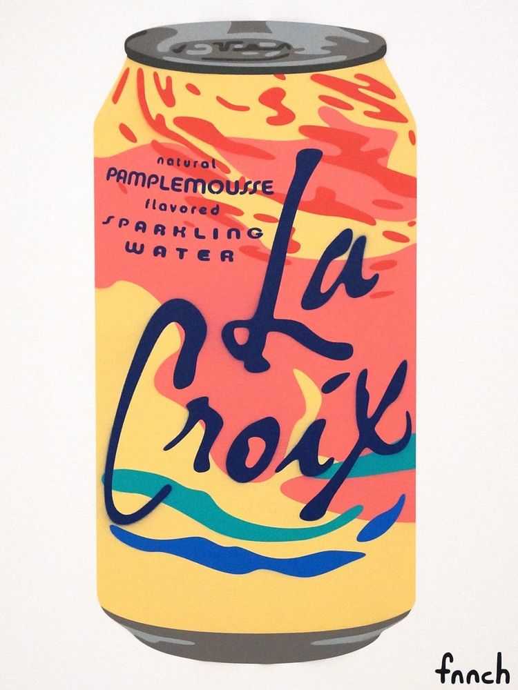 fnnch, ‘Large Pamplemousse Sparkling Water’, 2022, Print, Spray paint on canvas, null, Numbered
